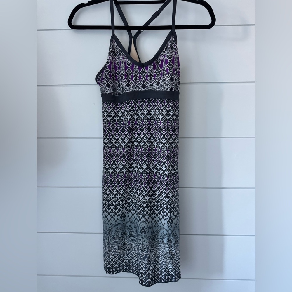 Athleta Black, Grey & Purple Dry Fit Athletic Dress